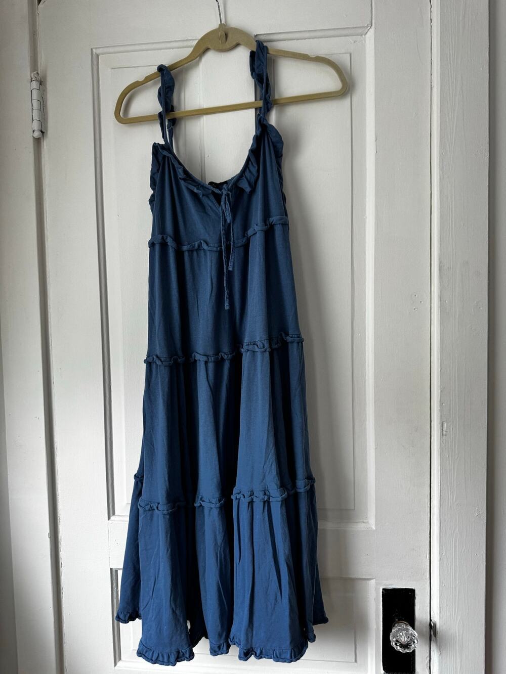 J.Crew Re-Imagined Tiered Knit Keyhole Maxi Dress